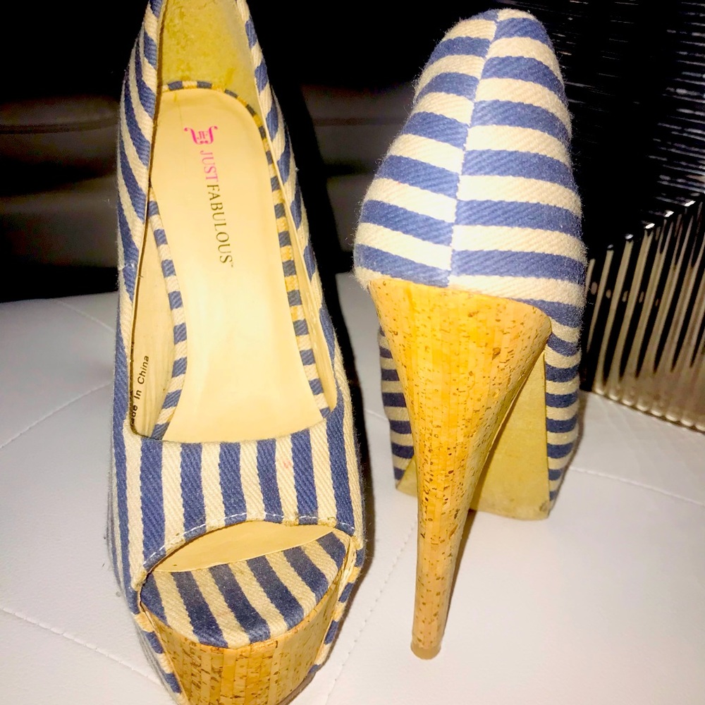Retro cork heel! Wide width